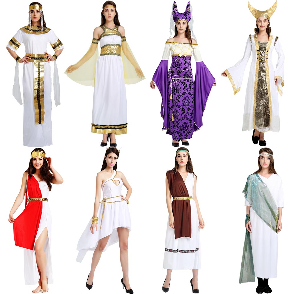 Halloween costume cos show masquerade Egyptian male pharaoh adult robe  ancient Greek goddess costume