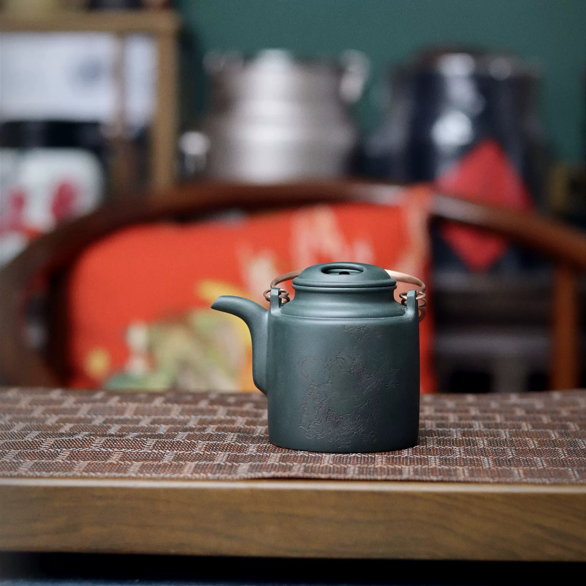 古美術 茶道具 青磁赤釉急須 時代物 【公式通販】