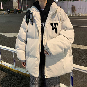 Down cotton cotton clothing men's winter thickened tide brand tide, handsome cotton jacket jacket American couple bun clothes cotton jacket
