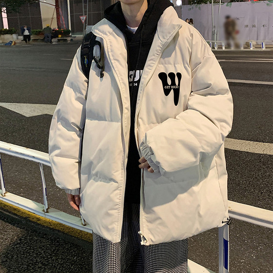 Down cotton cotton clothing men's winter thickened tide brand tide, handsome cotton jacket jacket American couple bun clothes cotton jacket
