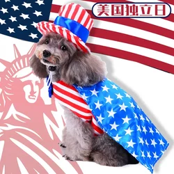 American Independence Day cross-border pet costumes Halloween costumes Christmas costumes Teddy Schnauzer funny dog ​​costumes