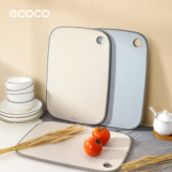Ecoco Wheat Straw Cutting Board Household Chopping Board Antibacterial and Mildew-Resistant Plastic Cutting Board Fruit Cutting Mat Sticky Board