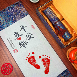 Baby full month hand and foot print souvenirs