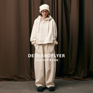 
Deer and Flying Bird Multicolor Double Style Fleece Hollow Garnish Sweater Pants Set 6452/6453