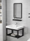 Space aluminum landing -type facial washing basin toilet simple wash basin home small apartment bathroom bathroom cabinet combination
