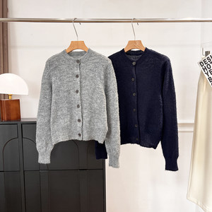 
Nordic style! Muju 1250+ brushed plush wool intellectual style Polo collar sweater for women winter