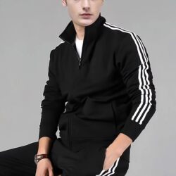 Clearance Bargain~ Wear-Resistant and Stain-Resistant Men's Jacket with Three Stripes, Sports Coat for Spring and Autumn, Casual Trendy Brand Baseball Jacket