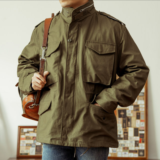 Off-season red wind American retro M65 jacket OG107 US military version ...