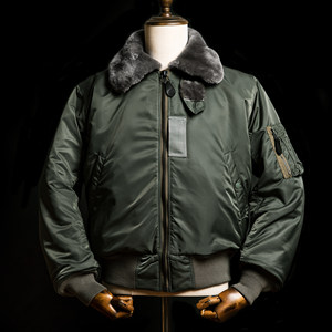 Red Wind Flying Jacket B15D Men's Autumn and Winter Loose and Thickening Retro Make Cotton Short Jacket Air Force Flight Services
