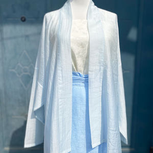 
Nanruo Tencel blended solid color Song Dynasty aircraft sleeve spring and summer daily commuting Baita Hanfu multi-color top jacket