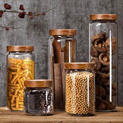 Glass sealed jar food grade tea with lid