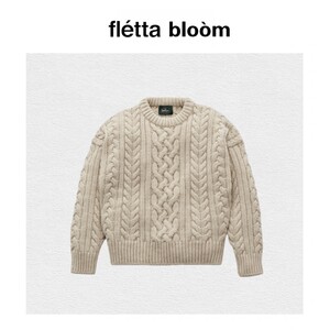 [Ready stock] fletta bloom Korean women's autumn and winter style fever same style solid color long-sleeved twist sweater