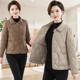 Mom's thin cotton coat 2025 new style middle-aged and elderly wear short temperament lapel cotton coat coat women's cotton coat