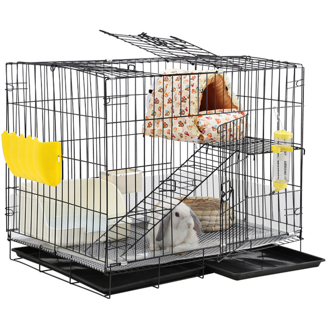 Rabbit Cage Extra-large Double-layer Foldable Anti-pee Baffle Home Bold 