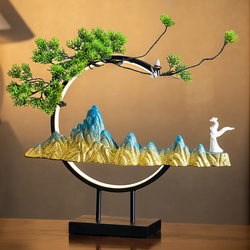 New Chinese-Style Backflow Incense Ornament with Led Light for Study Room, Living Room, Hotel, Exhibition Hall, Clubhouse, Corridor, Desktop Decoration, and Gift