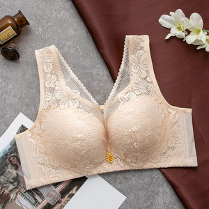 
Strap-breasted bra without steel rings and lace sexy lingerie for women in summer, non-magnetic thin vest bra large size
