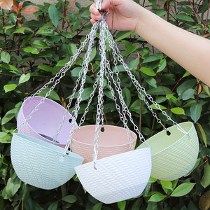 Solo crane basket flower pot vertical hanging pot suspension hook -nourishing green dill dedicated indoor self -absorbing plastic flower pot