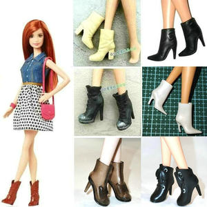 Spot 6 -point toy doll clothing accessories shoes High -heeled short boots, hair woolen slope boots, stream of pointed boots