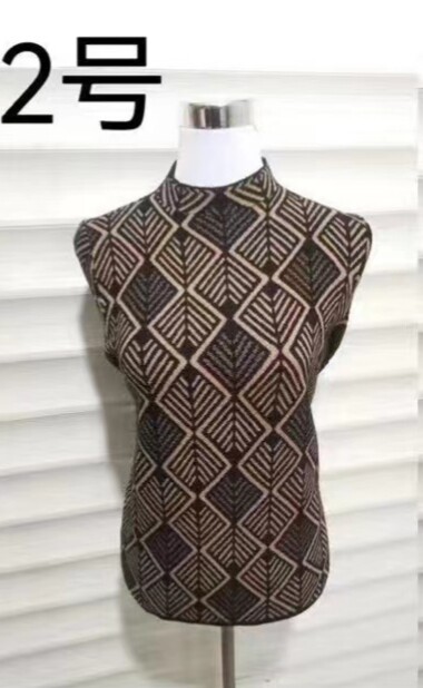 Large size half-high neck knitted base shirt mink velvet warm top fashionable inner wear mother's long-sleeved sweater
