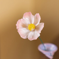 Ceramic Flower Bouquet Jingdezhen Artificial Flower Arrangement Birthday Gift Eternal Flower for Teachers and Classmates DIY Hand-Held Flower Bouquet