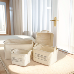 Clothing Storage Box, Home Wardrobe Layered Organizer for Clothes and Pants, Fabric Cotton and Linen Foldable Storage Basket, a Must-Have