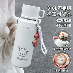 High-Quality Insulated Cup with Large Capacity of 1 Liter, Student Model for Men, 316 Stainless Steel Water Bottle, Large Size for Women, with Lid for Drinking