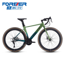 Forever Brand Road Bike 700C Aluminum Alloy Aerodynamic Curved Handlebar City Racing Road Bike 30-Speed Unisex Bicycle
