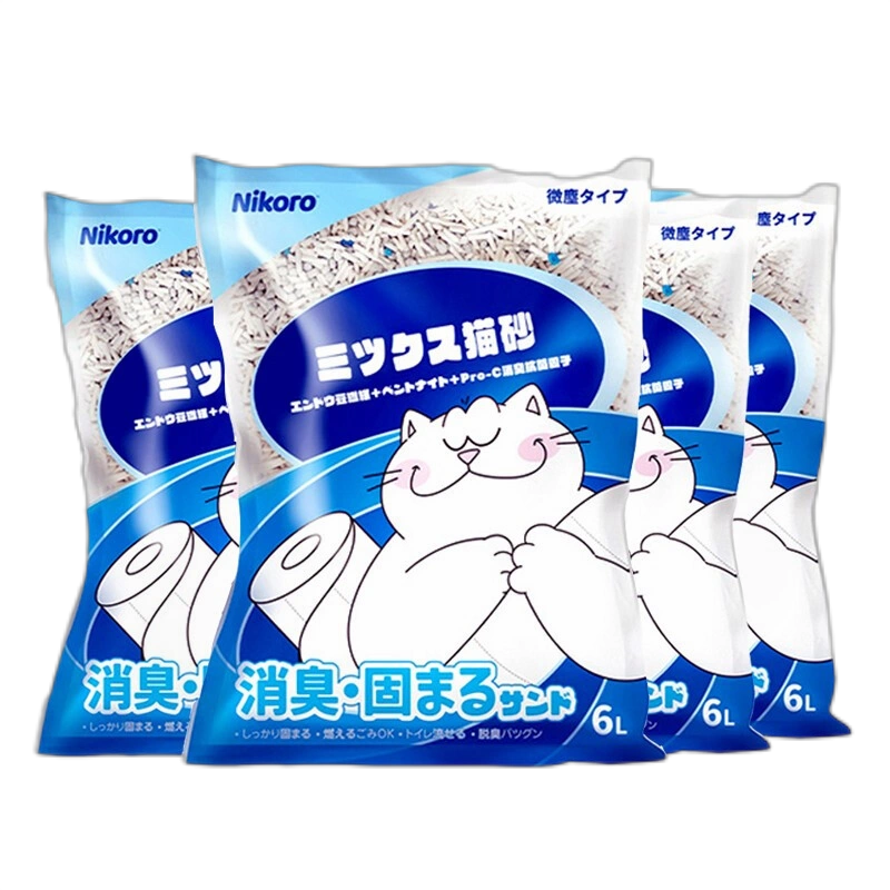日本nikoro妮可露混合猫砂原味茉莉花味消臭可冲马桶膨润土猫砂-Taobao 