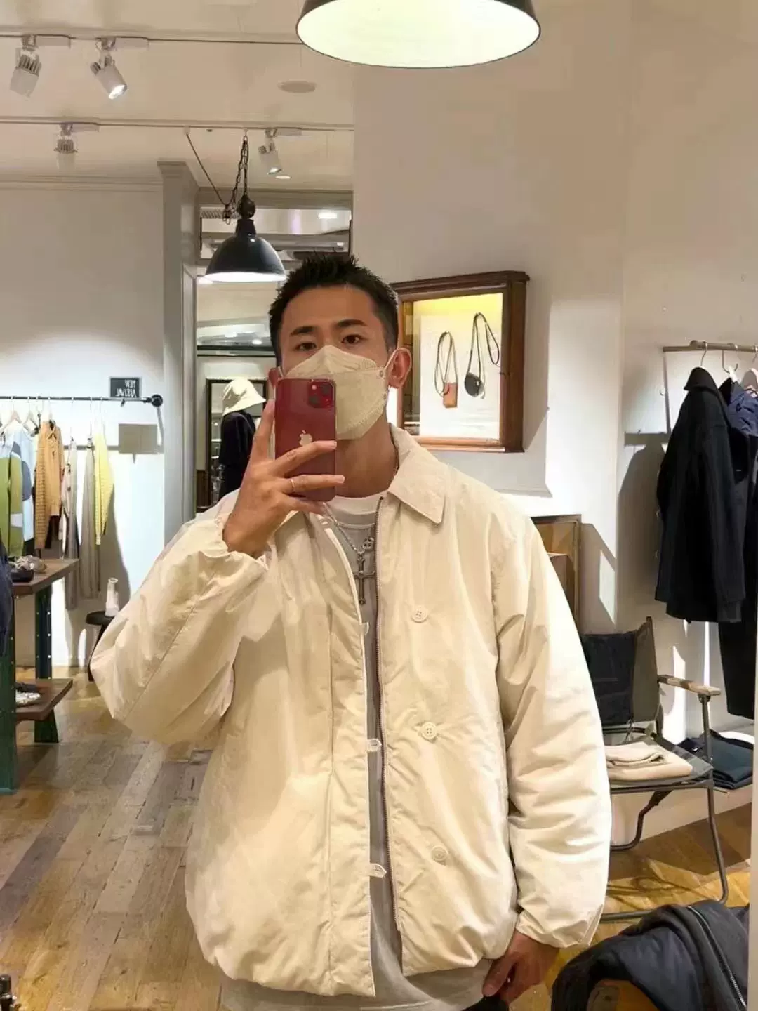 现货STEVEN ALAN PE DARUMA EX WTR JACKET法式军装棉服夹克22AW