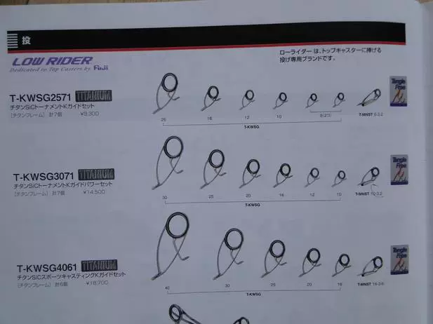 富士FUJI 鈦合金框架SIC DAIWA 黑棍用遠投竿船竿導環