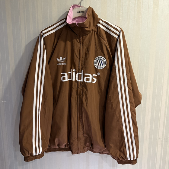 
Trendy bag back in stock Adidas clover men's double-sided retro sports casual cotton clothing JL8353