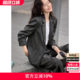 Mohan Yimei commuter temperament halo style suit wide leg pants suit 2025 spring new commuter simple suit