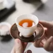 Đế lót ly bằng đồng thủ công, đĩa cách nhiệt chống trượt, lót ly bằng đồng, lót ly trà lá sen, bộ ấm trà Kung Fu Nhật Bản, phụ kiện trà đạo Phụ kiện bàn trà