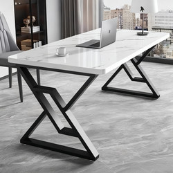 Computer Desk for Bedroom, Home Use, Light Luxury Glass Table, Small Study Desk, Gaming Table, Double Workstation, Simple Office Desk