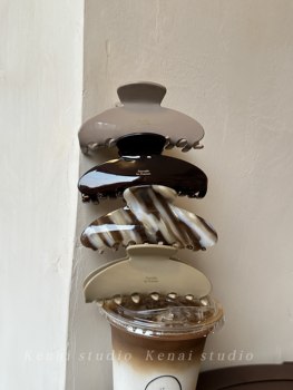 
South Korea FRANCE chocolate milk tea color hair scratching headdress