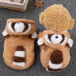 Small Dog Clothes Autumn and Winter Clothing Teddy Bichon Schnauzer Pomeranian Pet Cat Small Puppy Cute Little Raccoon
