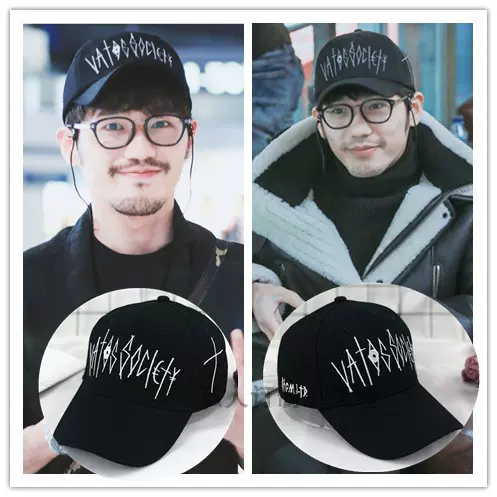 白宇white同款帽子字母涂鸦刺绣棒球帽子休闲百搭鸭舌帽遮阳帽夏 Taobao