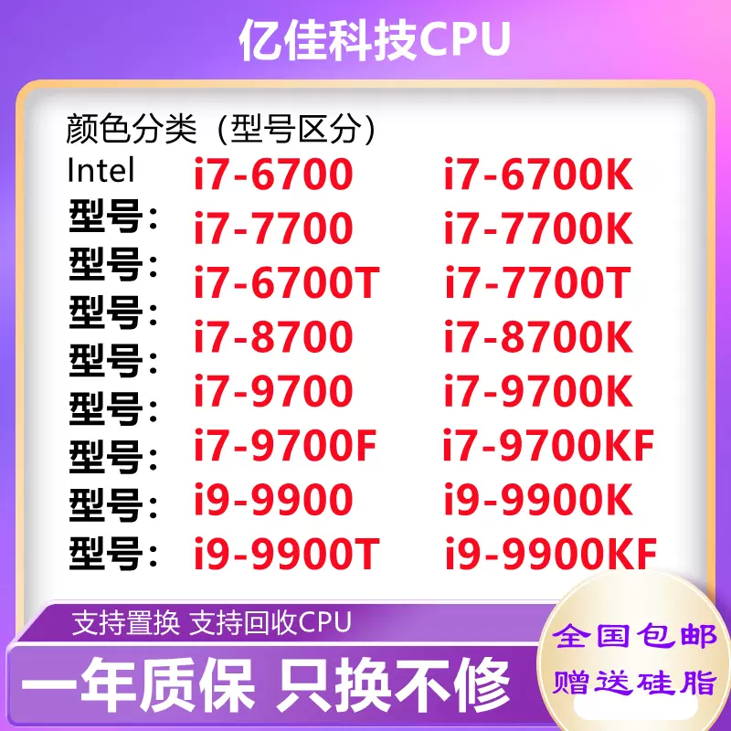 i3 10100f i5 10400f 10500 11400 10900 i7 10700 kf 11700 CPU-Taobao