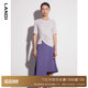 LANDI blue ground violet asymmetrical design slim fish tail skirt for women mid-length spring new product