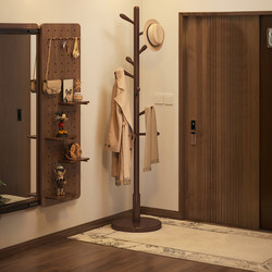 Solid Wood Clothes Rack Floor-Standing Bedroom Clothes Rack Home Clothes Storage Rack Clothes Hanger Clothes Rod Coat Rack