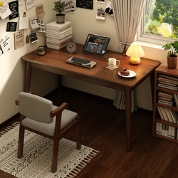 Desk for Students, Home Study Writing Desk, Adult Simple Small Apartment Solid Wood Leg Office Desk, Computer Desk