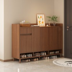 Solid Wood Core Shoe Cabinet for Home Entrance, 2025 New Model, Entryway Balcony Storage, Simple Storage Cabinet, Wall-Mounted Shoe Rack