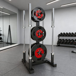 Barbell Weight Plate Storage Rack, Home Dumbbell Plate Holder, Barbell Bar Storage Rack, Equipment Rack