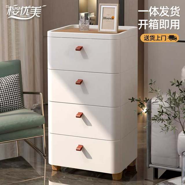 Household drawer-type storage cabinet snack sandwich storage cabinet ...