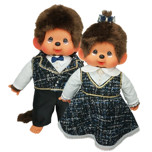 Monchhichi Meng Qunfu doll doll baby girl couple wedding wedding crushing bed gifts to girlfriend big station
