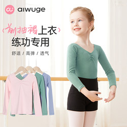 Children's Dance Tops, Practice Clothes, Long-Sleeved Spring and Autumn Girls' Leotards, Dance Clothes, Girls' Ballet Gymnastics Clothes