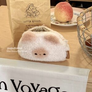 
Original steamed bun cat pupu genuine plush coin wallet [three-point cooked small muffin] Korean cat storage bag