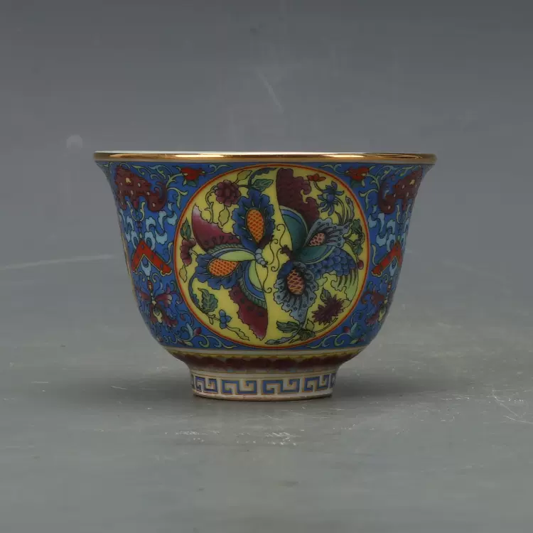 珐瑯彩 粉彩 茶杯 中国骨董 御製