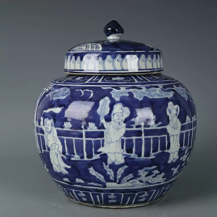 旧家蔵出『明 青花花卉紋大碗 嘉靖年製款 染付 共箱』