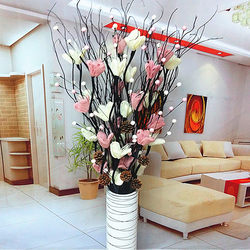 Artificial Dried Flower Arrangement with Large Peonies for Home Decoration in the Living Room
